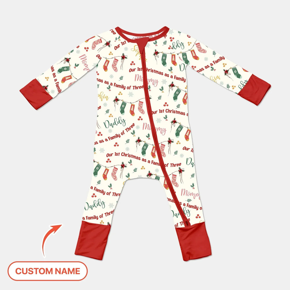 Custom Name Family Christmas Stockings Convertible Zippy , Custom Name Family Christmas Stockings Convertible Zippy - 0-3M