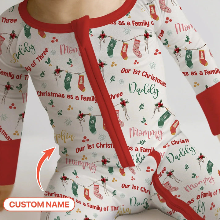 Custom Name Family Christmas Stockings Convertible Zippy , Custom Name Family Christmas Stockings Convertible Zippy - 0-3M