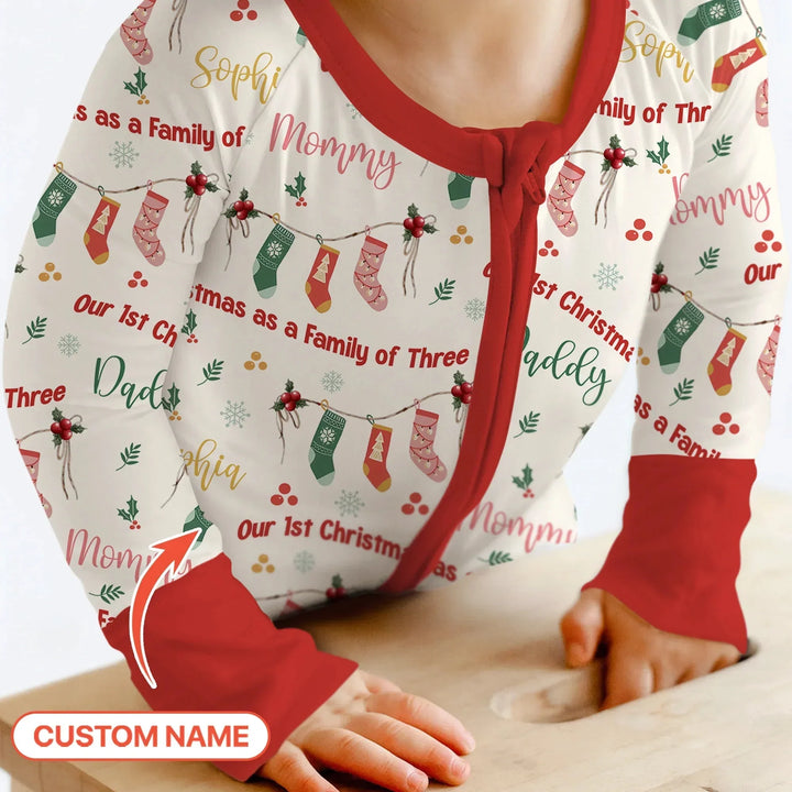 Custom Name Family Christmas Stockings Convertible Zippy , Custom Name Family Christmas Stockings Convertible Zippy - 0-3M