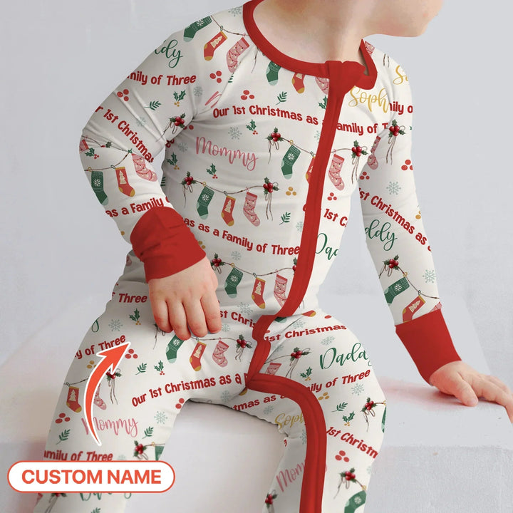 Custom Name Family Christmas Stockings Convertible Zippy , Custom Name Family Christmas Stockings Convertible Zippy - 0-3M