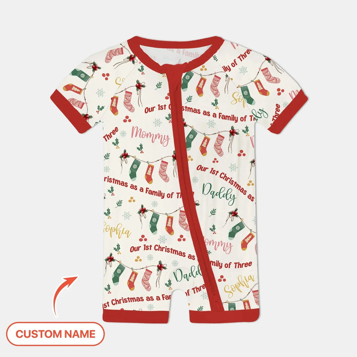 Custom Name Family Christmas Stockings Shorty Zippy , Custom Name Family Christmas Stockings Shorty Zippy - 0-3M