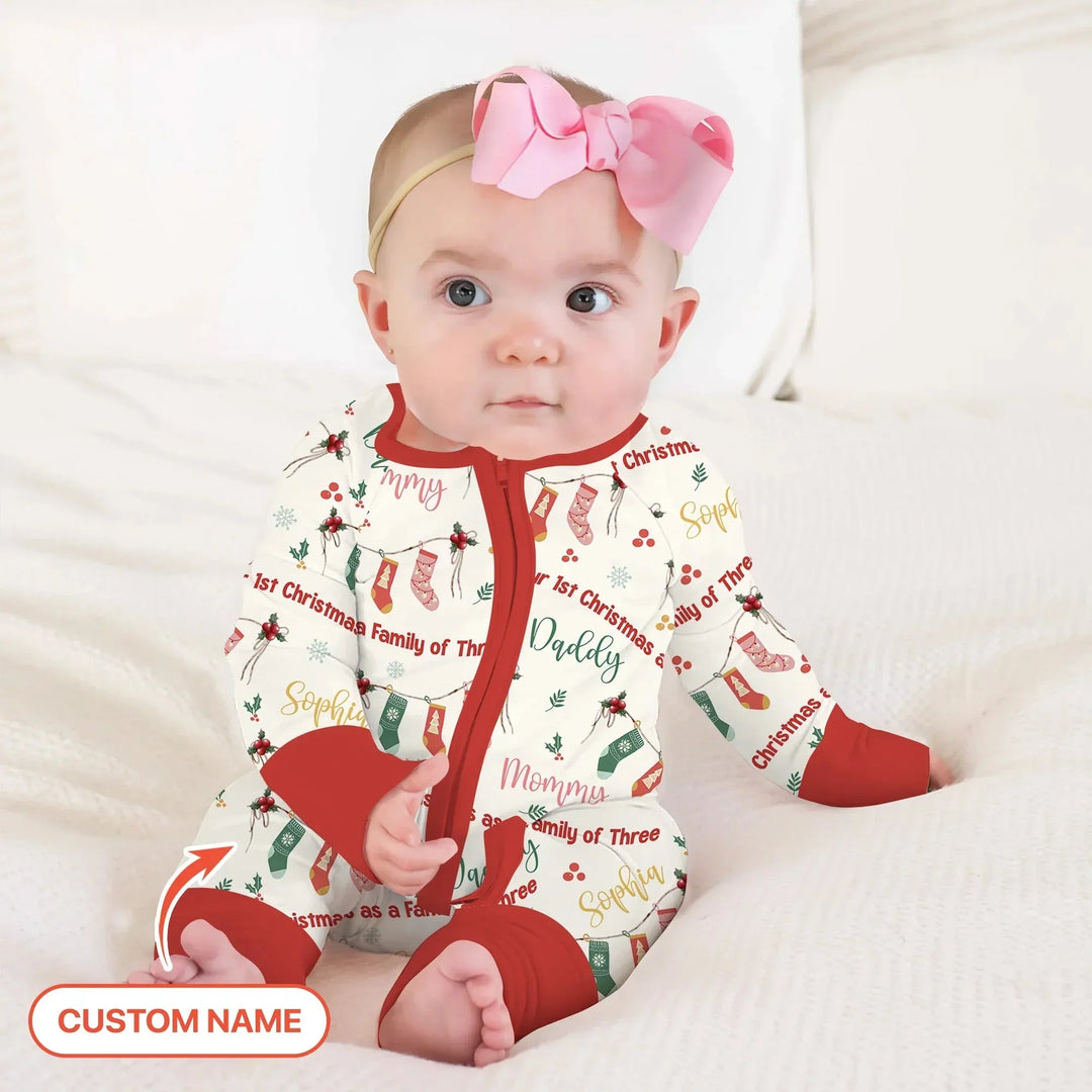 Custom Name Family Gingerbread Convertible Zippy , Custom Name Family Gingerbread Convertible Zippy - 0-3M