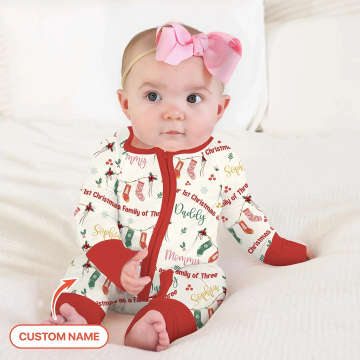 Custom Name Family Gingerbread Convertible Zippy , Custom Name Family Gingerbread Convertible Zippy - 0-3M