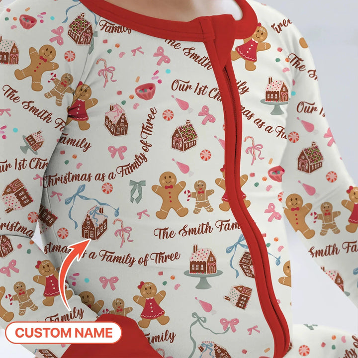 Custom Name Family Gingerbread Convertible Zippy , Custom Name Family Gingerbread Convertible Zippy - 0-3M