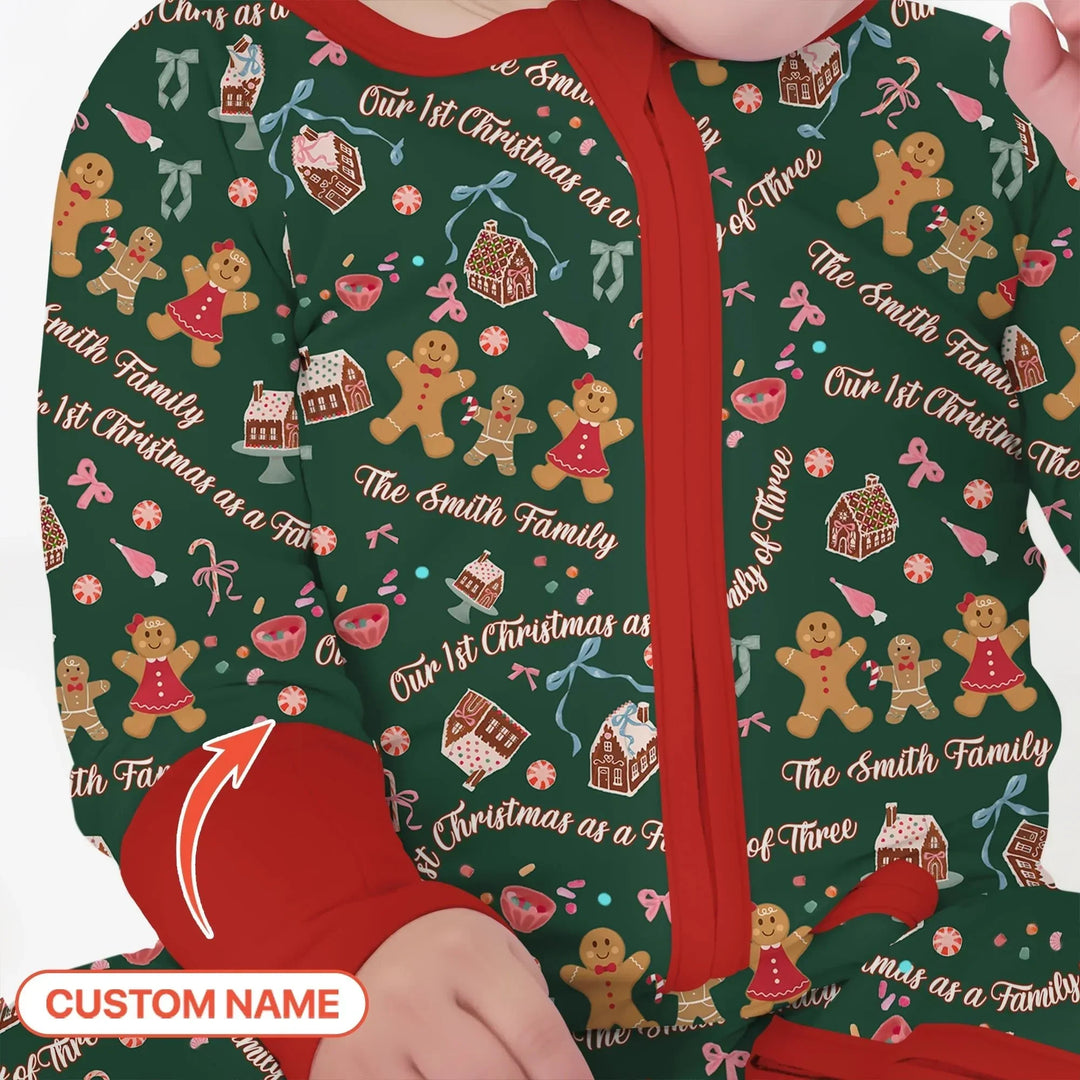 Custom Name Family Gingerbread Convertible Zippy , Custom Name Family Gingerbread Convertible Zippy - 0-3M