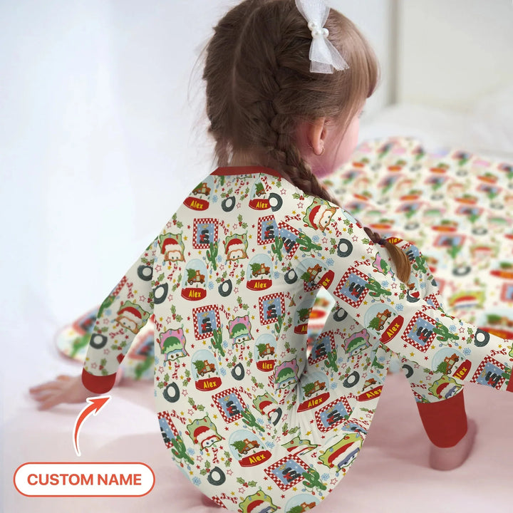 Custom Name Funny Christmas Cars Convertible Zippy , Custom Name Funny Christmas Cars Convertible Zippy - 0-3M