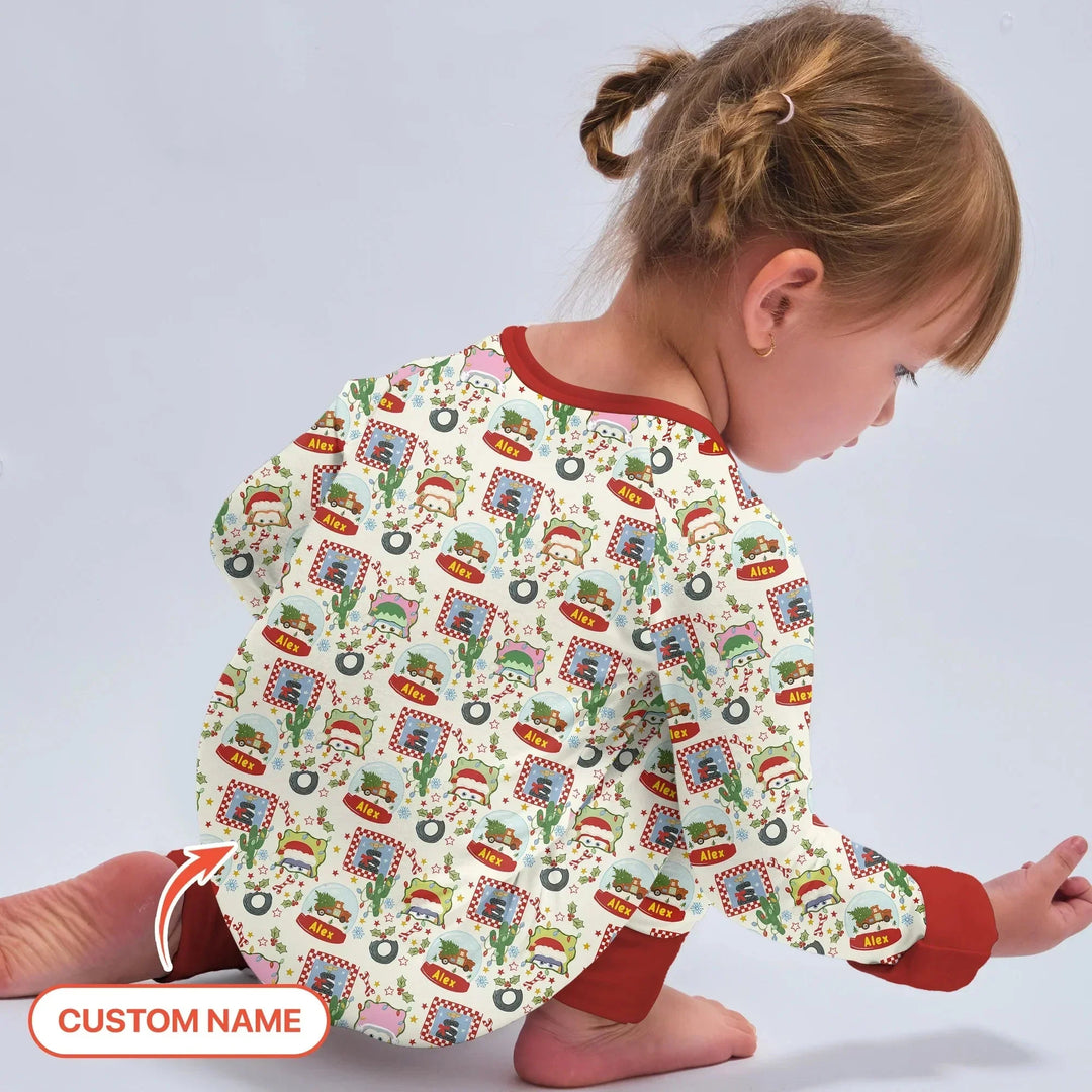 Custom Name Funny Christmas Cars Convertible Zippy , Custom Name Funny Christmas Cars Convertible Zippy - 0-3M