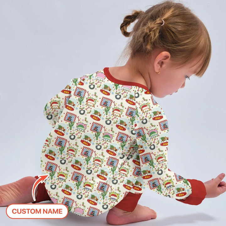 Custom Name Funny Christmas Cars Convertible Zippy , Custom Name Funny Christmas Cars Convertible Zippy - 0-3M