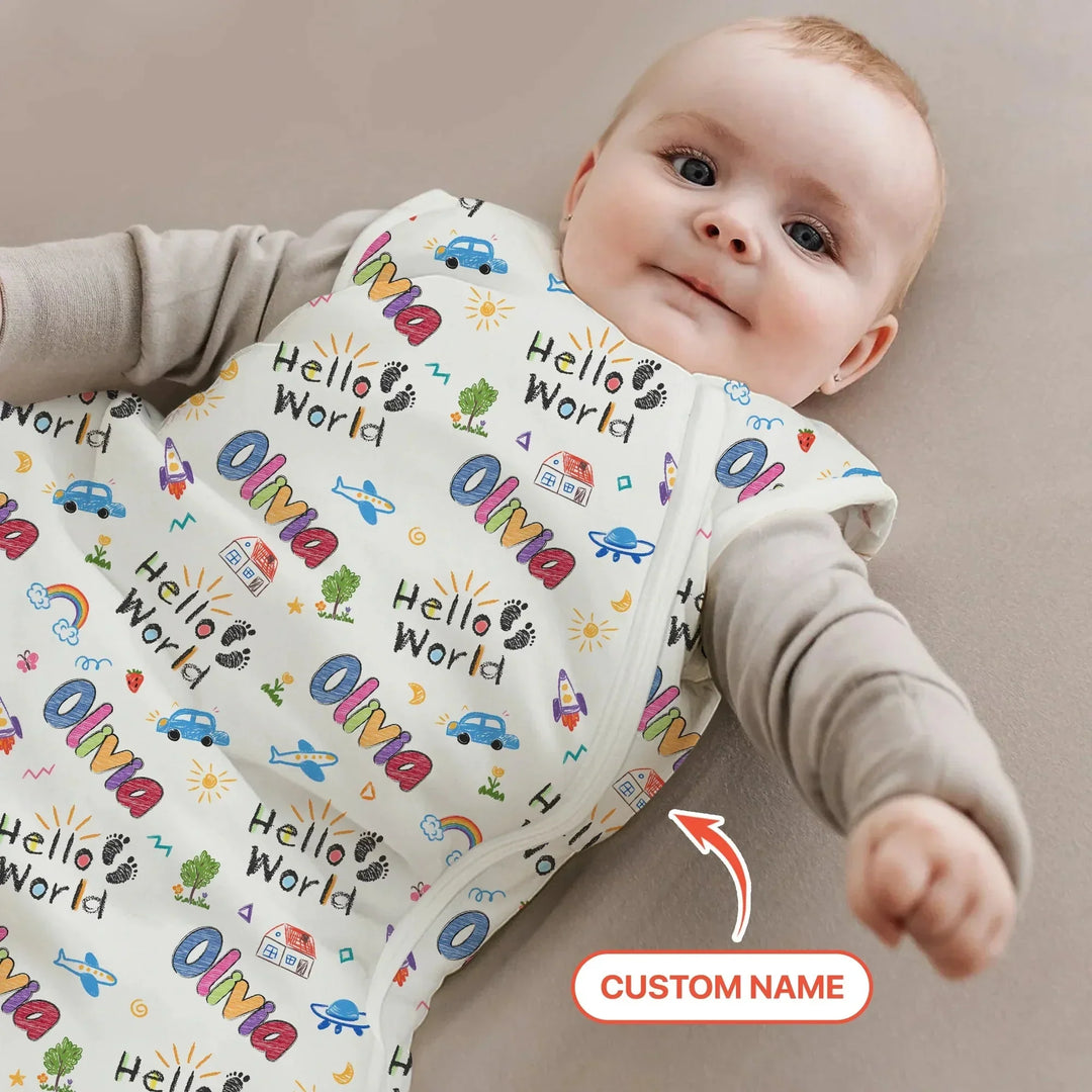Custom Name "Hello World" - Sleep Bag , Custom Name "Hello World" - Sleep Bag - XS / 0.5 TOG