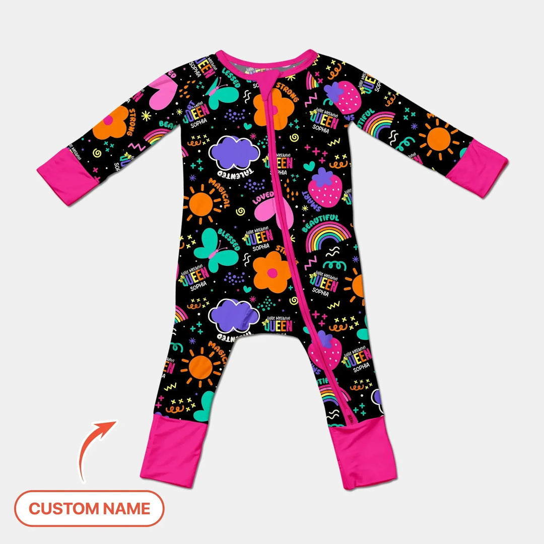 Custom Name Little Melanin Queen Convertible Zippy , Custom Name Little Melanin Queen Convertible Zippy - 0-3M