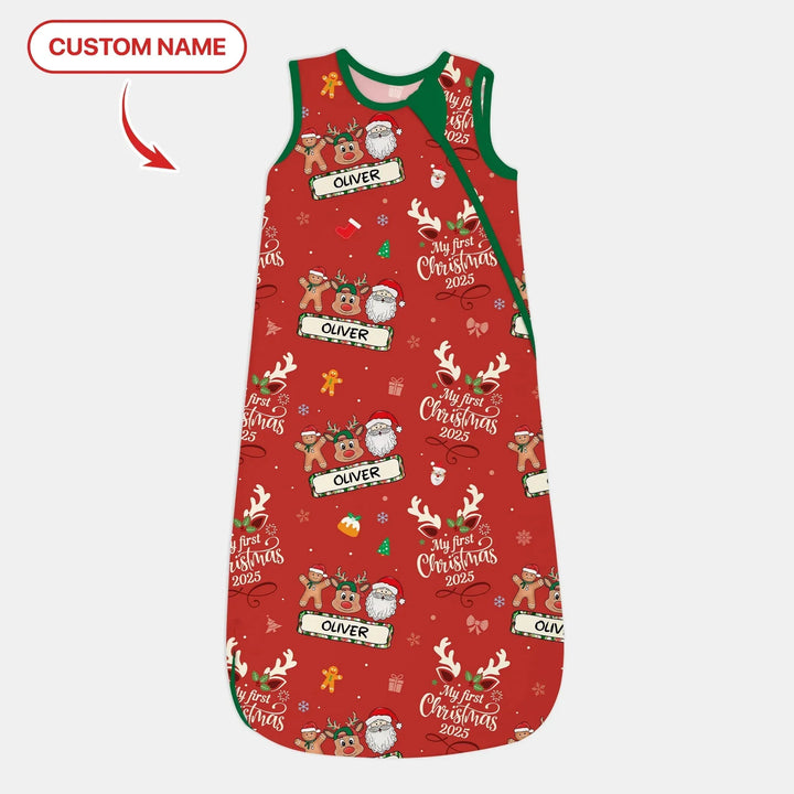 Custom Name "My Deer First's Christmas" For Boy - Sleep Bag , Custom Name "My Deer First's Christmas" For Boy - Sleep Bag - XS / 0.5 TOG