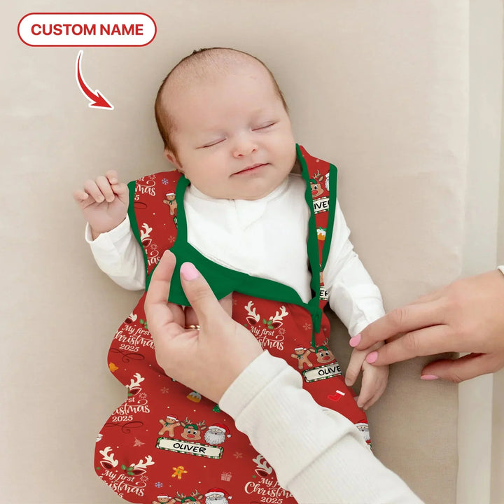 Custom Name "My Deer First's Christmas" For Boy - Sleep Bag , Custom Name "My Deer First's Christmas" For Boy - Sleep Bag - XS / 0.5 TOG