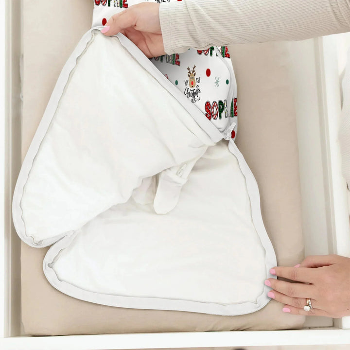 Custom Name "My First Christmas 2025" - Sleep Bag (S) , Custom Name "My First Christmas 2025" - Sleep Bag (S) - XS / 0.5 TOG