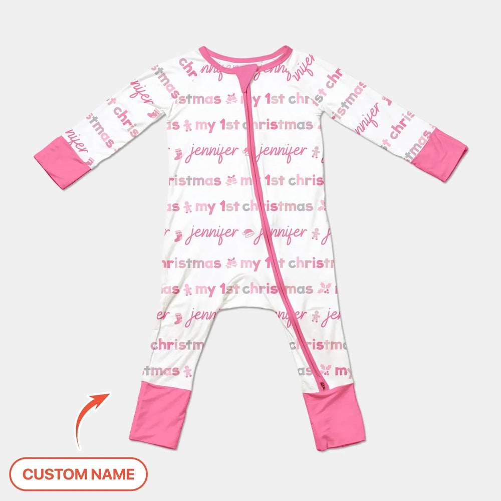 Custom Name My First Christmas Color Mood Convertible Zippy , Custom Name My First Christmas Color Mood Convertible Zippy - 0-3M