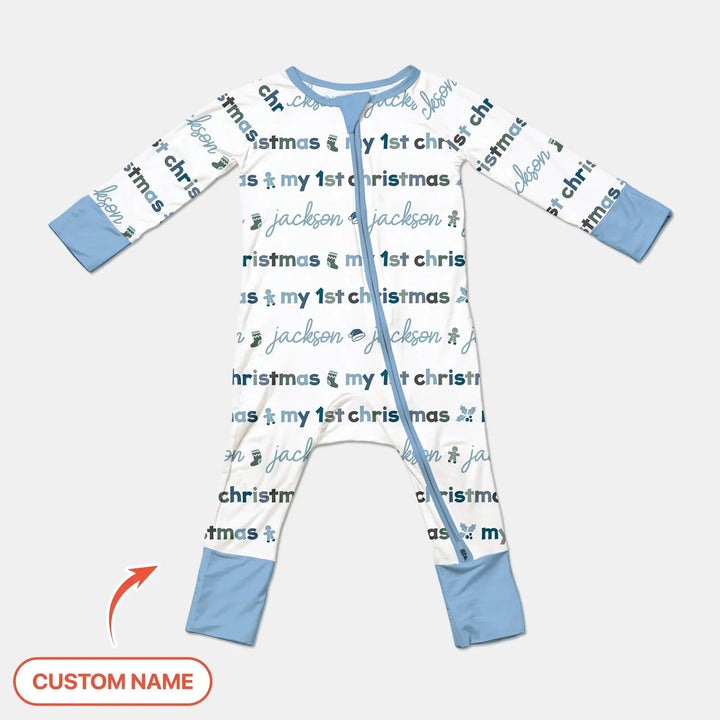 Custom Name My First Christmas Color Mood Convertible Zippy , Custom Name My First Christmas Color Mood Convertible Zippy - 0-3M