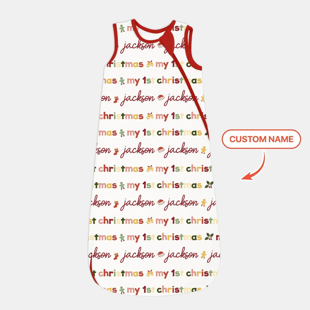Custom Name My First Christmas Color Mood Sleep Bag , Custom Name My First Christmas Color Mood Sleep Bag - XS / 0.5 TOG