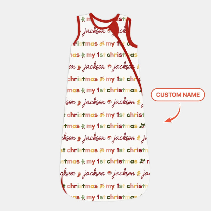 Custom Name My First Christmas Color Mood Sleep Bag , Custom Name My First Christmas Color Mood Sleep Bag - XS / 0.5 TOG