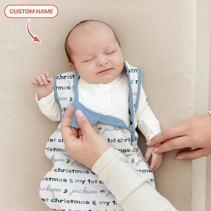 Custom Name My First Christmas Color Mood Sleep Bag , Custom Name My First Christmas Color Mood Sleep Bag - XS / 0.5 TOG