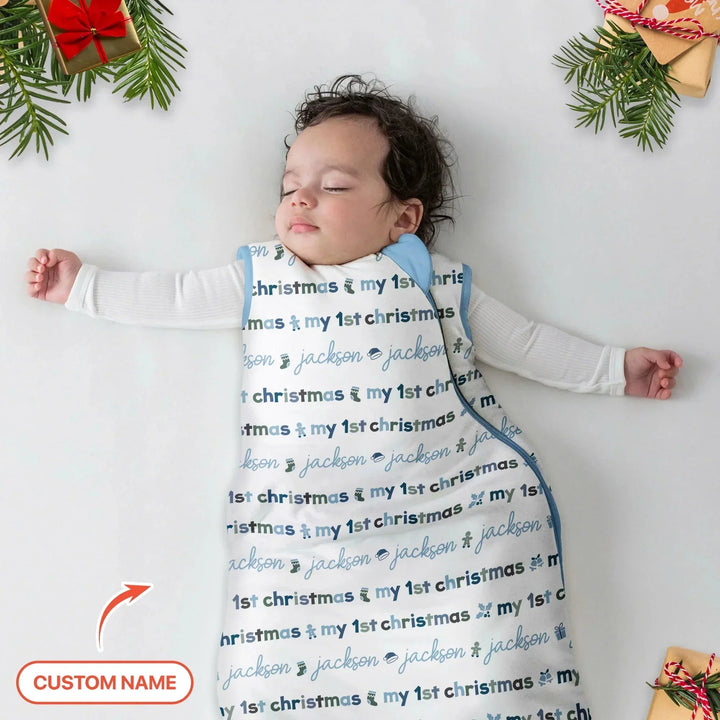 Custom Name My First Christmas Color Mood Sleep Bag , Custom Name My First Christmas Color Mood Sleep Bag - XS / 0.5 TOG