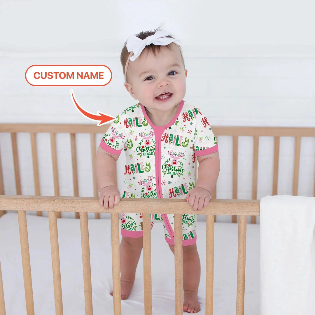 Custom Name "Whimsical Little Things" Shorty Zippy , Custom Name "Whimsical Little Things" Shorty Zippy - 0-3M