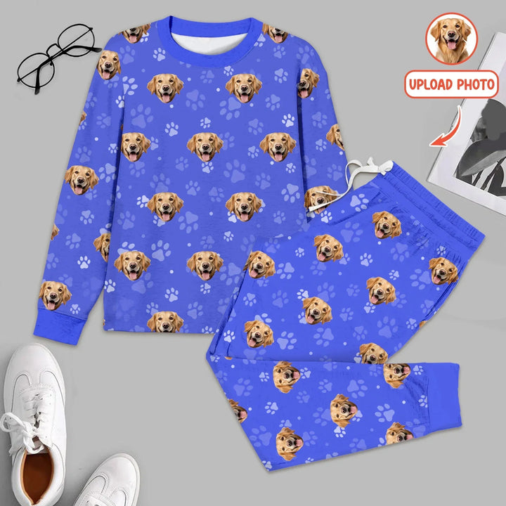 Custom Pet Face Photo Men's Pajama Set For Christmas , Custom Pet Face Photo Men's Pajama Set For Christmas - Only Shirt / XS