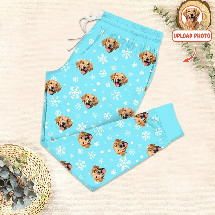 Custom Pet Face Photo Two Piece Long Sleeve Pajama Set For Christmas , Custom Pet Face Photo Two Piece Long Sleeve Pajama Set For Christmas - 12-18M