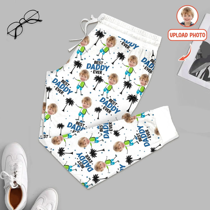 Custom Photo Best Dad Grandpa Ever Men's Pajama Set For Christmas , Custom Photo Best Dad Grandpa Ever Men's Pajama Set For Christmas - Only Pants / XS