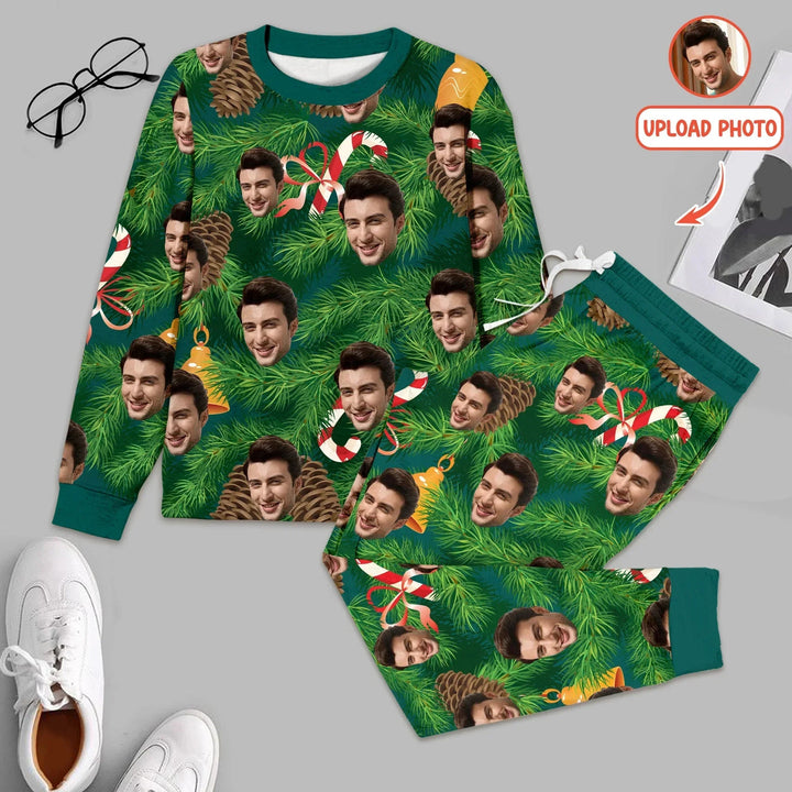 Custom Photo Christmas Men's Pajama Set , Custom Photo Christmas Men's Pajama Set - Combo Shirt & Pants / XS