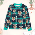 Custom Photo & Name Christmas Plaid Men Pajama Set , Custom Photo & Name Christmas Plaid Men Pajama Set - Only Shirt / XS