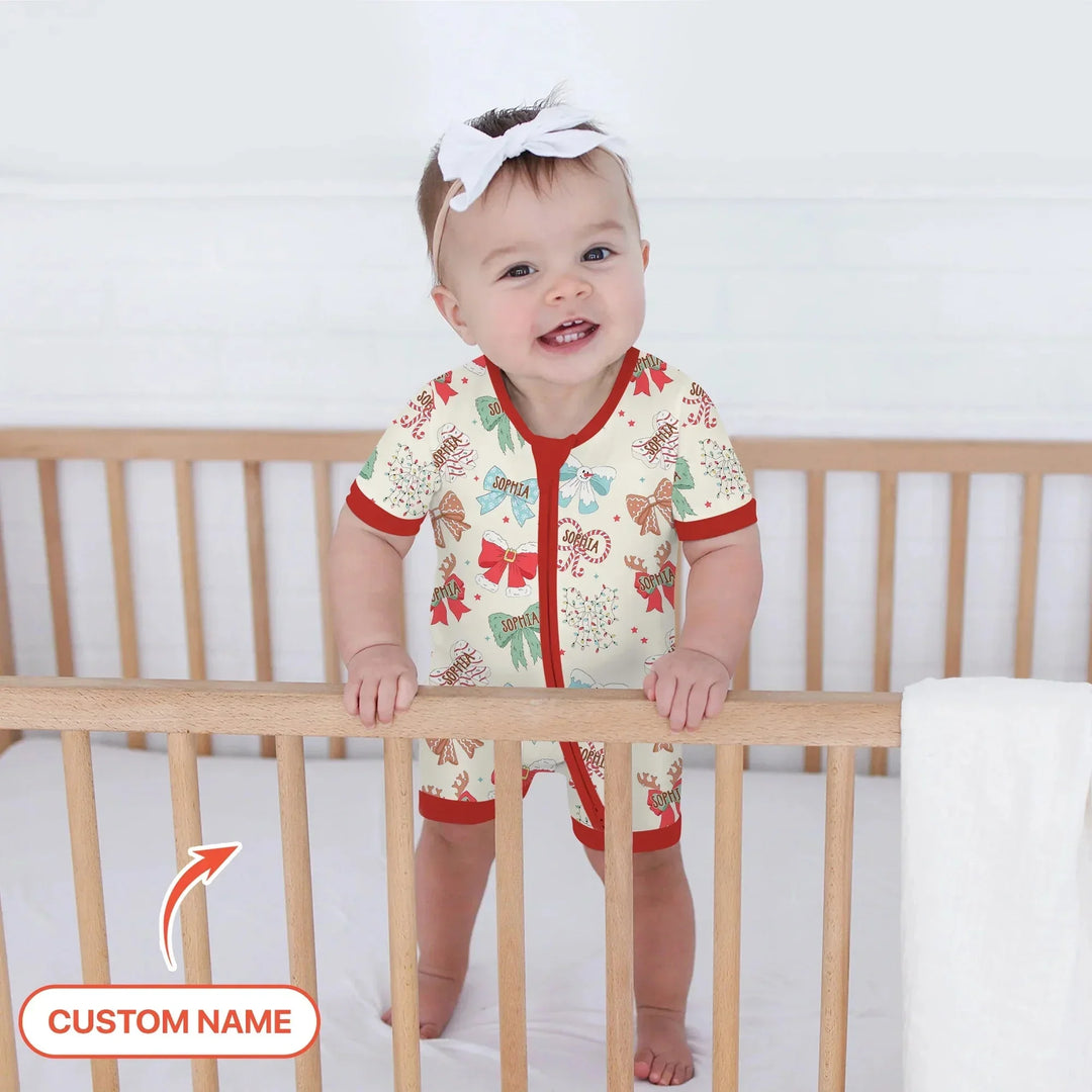 Custom Retro Bowl Christmas Shorty Zippy , Custom Retro Bowl Christmas Shorty Zippy - 0-3M
