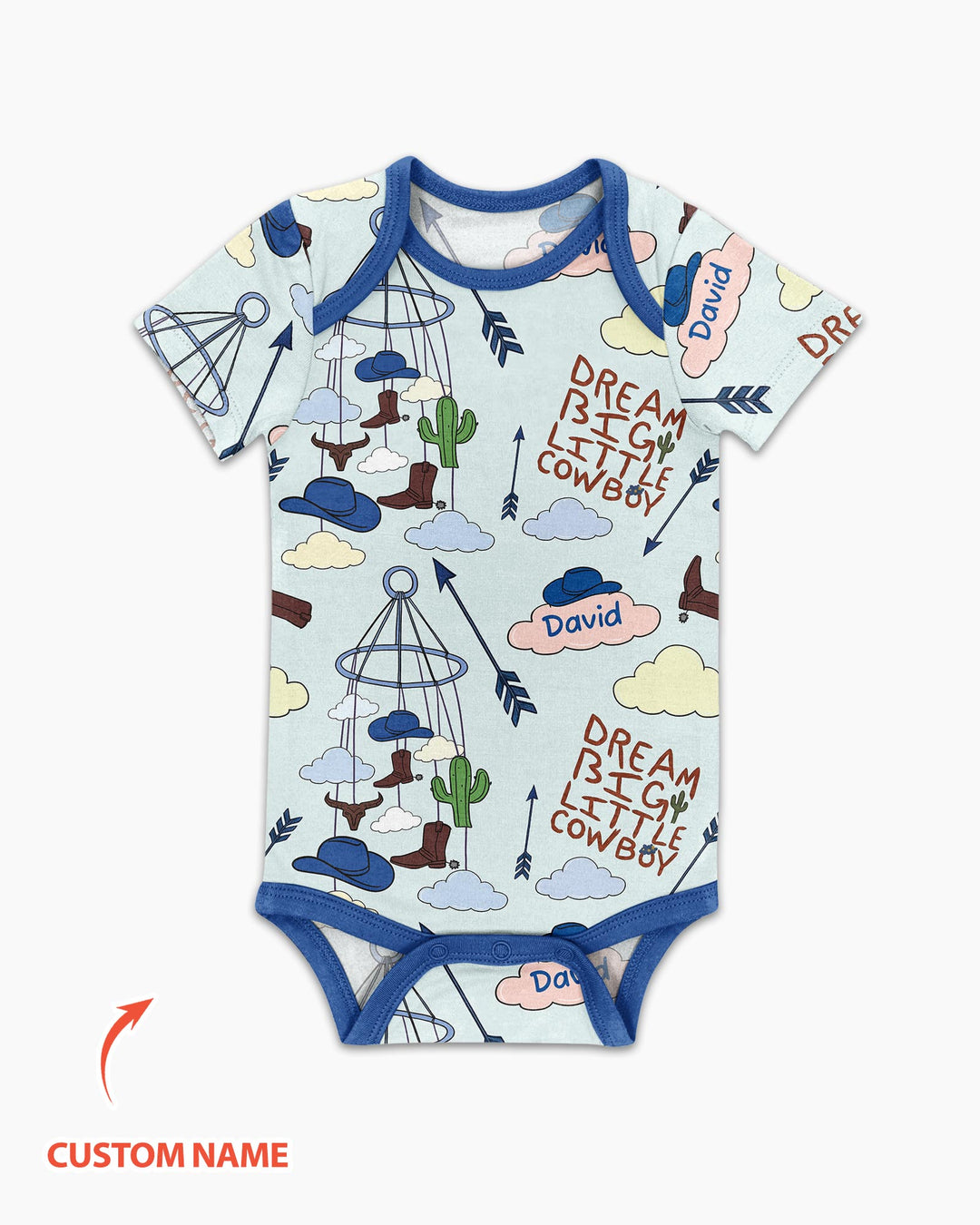 Litlle Cowboy Sis Bro Matching Bamboo Bodysuit