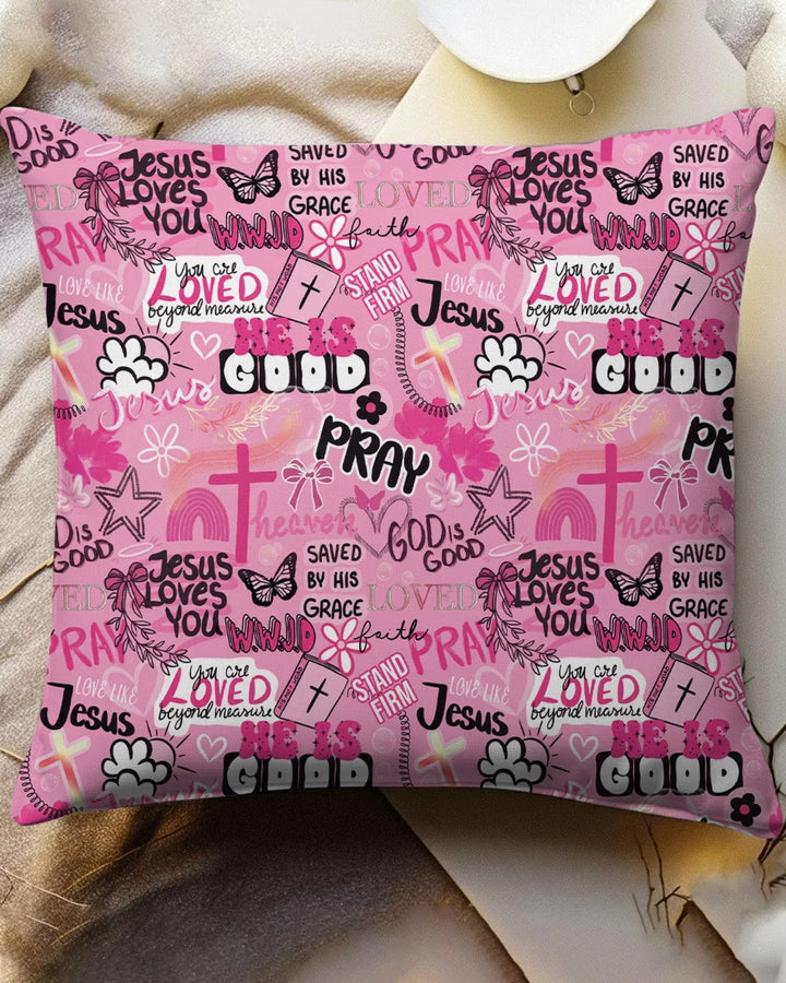 Pink Faith & Grace Bamboo Pillow Case