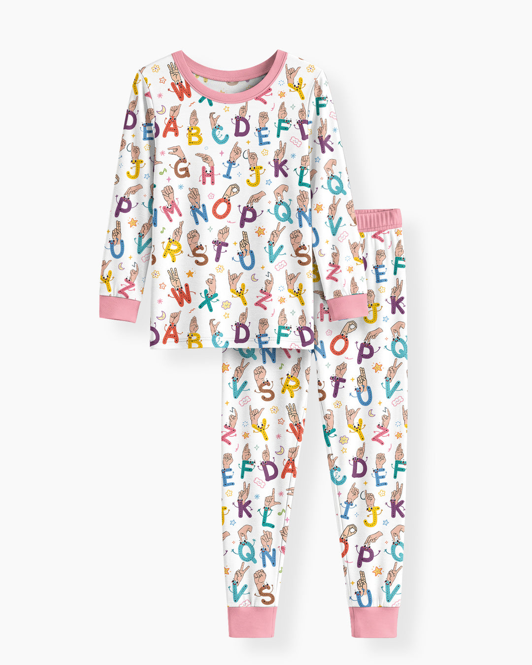 Love Needs No Words Bamboo Two Piece Long Sleeve Pajama Set