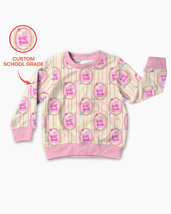 Custom Grade School Sweetie Bamboo Crewneck Sweatshirt