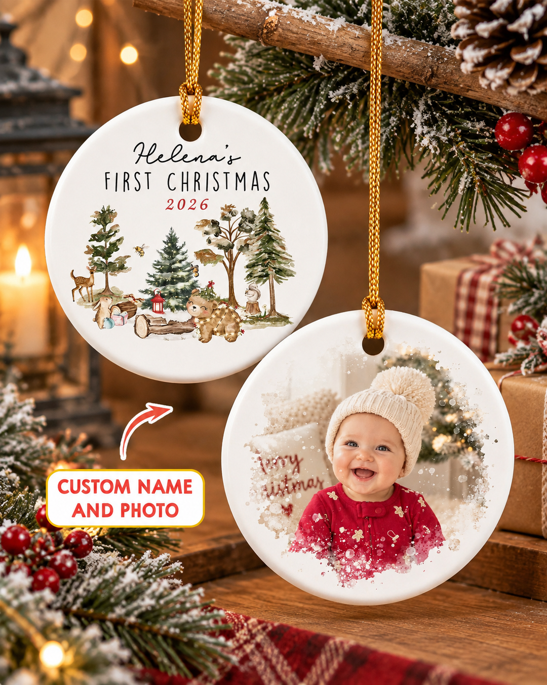 Baby's First Christmas Ceramic Ornament