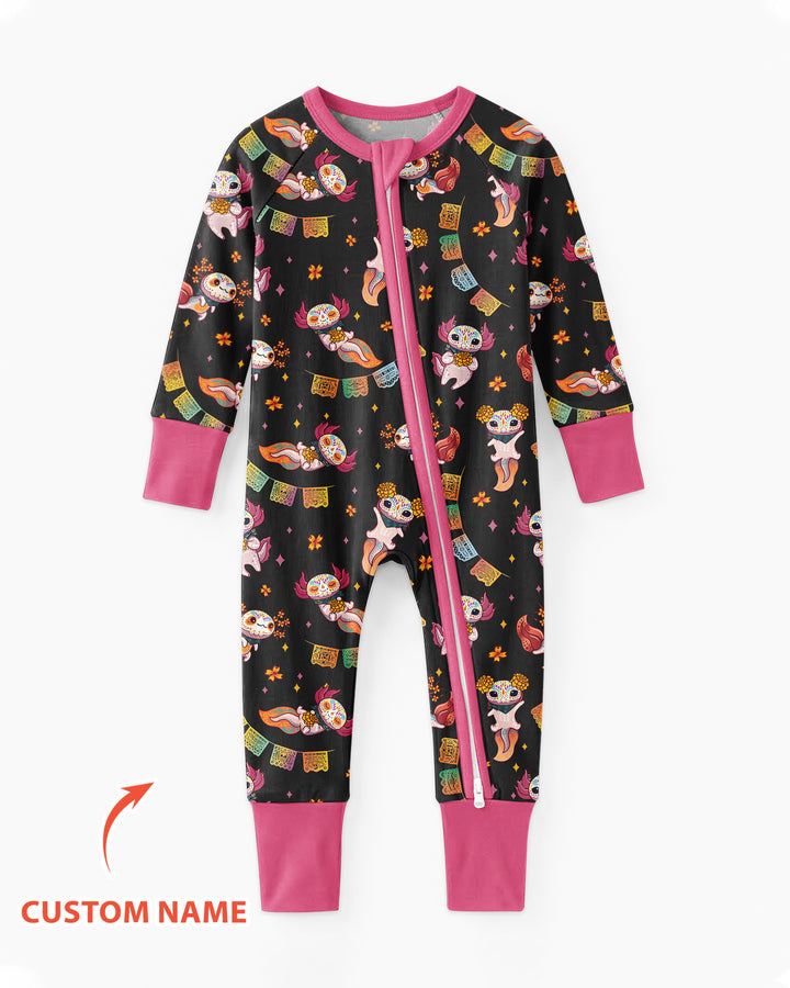Axololt Día de los Muertos Bamboo Convertible Zippy