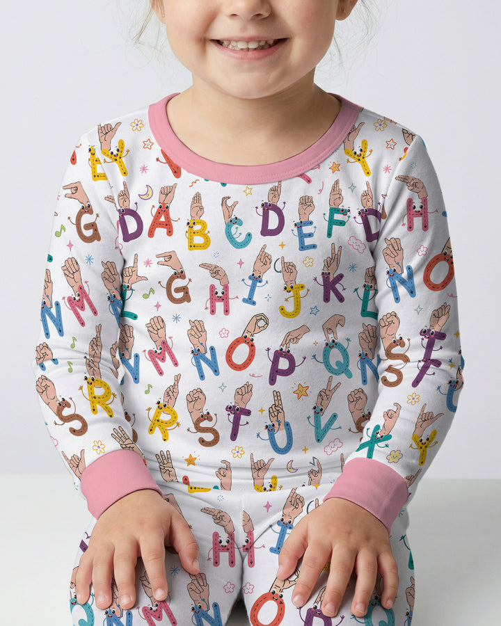 Love Needs No Words Bamboo Two Piece Long Sleeve Pajama Set