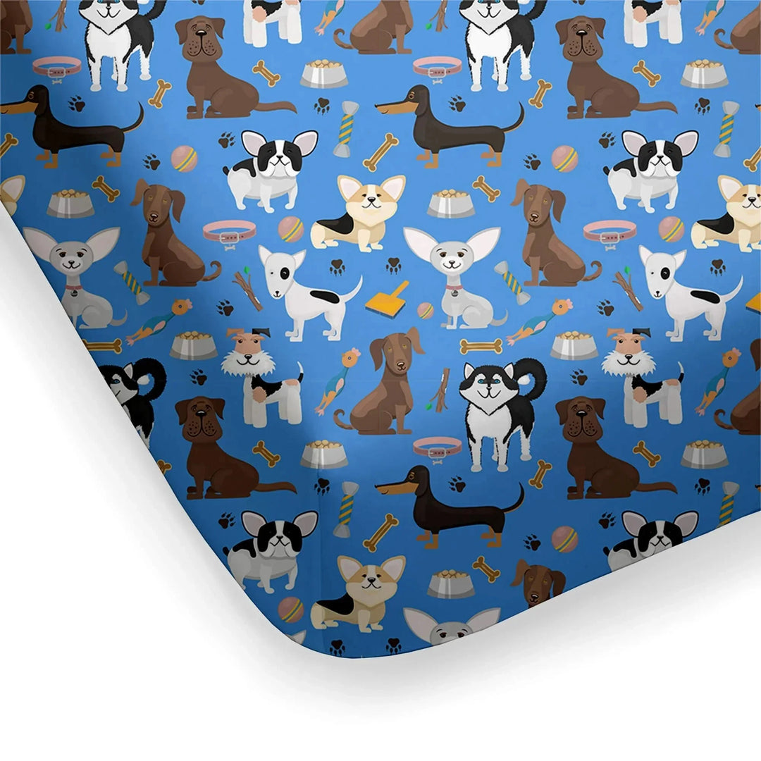Dapper Dogs Fitted Crib Sheet , Dapper Dogs Fitted Crib Sheet - Default Title