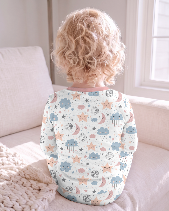 My Mommy Loves Me To The Moon And So Do I Bamboo Two Piece Long Sleeve Pajama Set