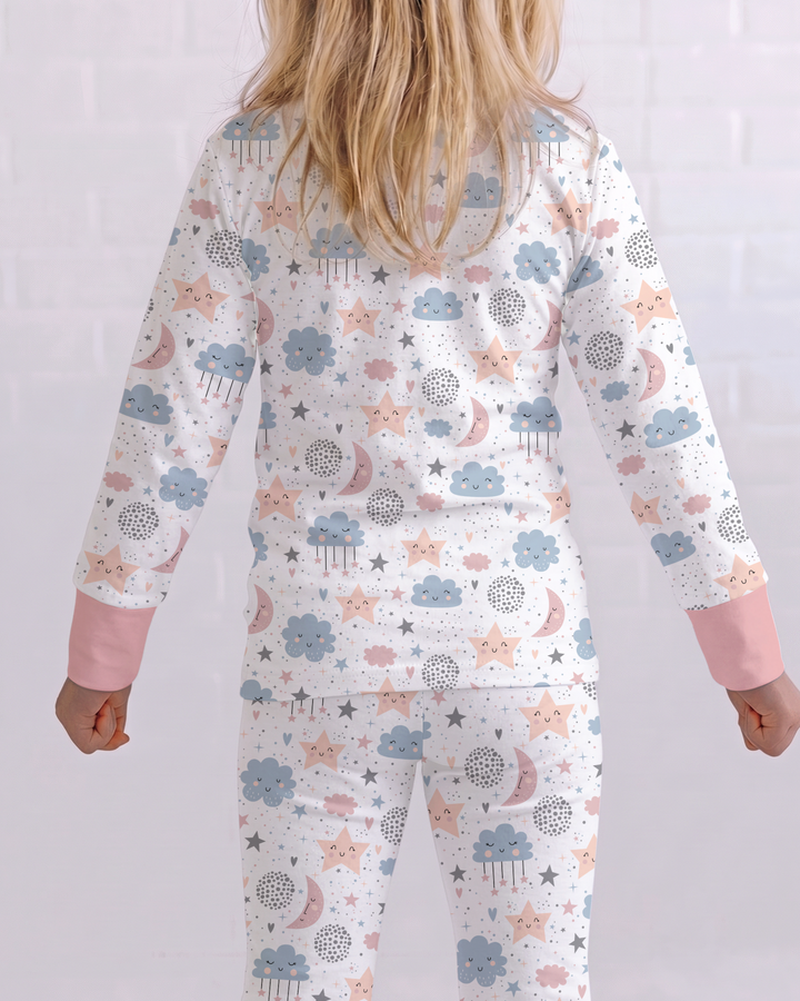 My Mommy Loves Me To The Moon And So Do I Bamboo Two Piece Long Sleeve Pajama Set