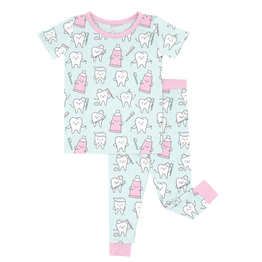 Dental Two Piece Short Sleeve Pajama Set , Dental Two Piece Short Sleeve Pajama Set - 12-18M