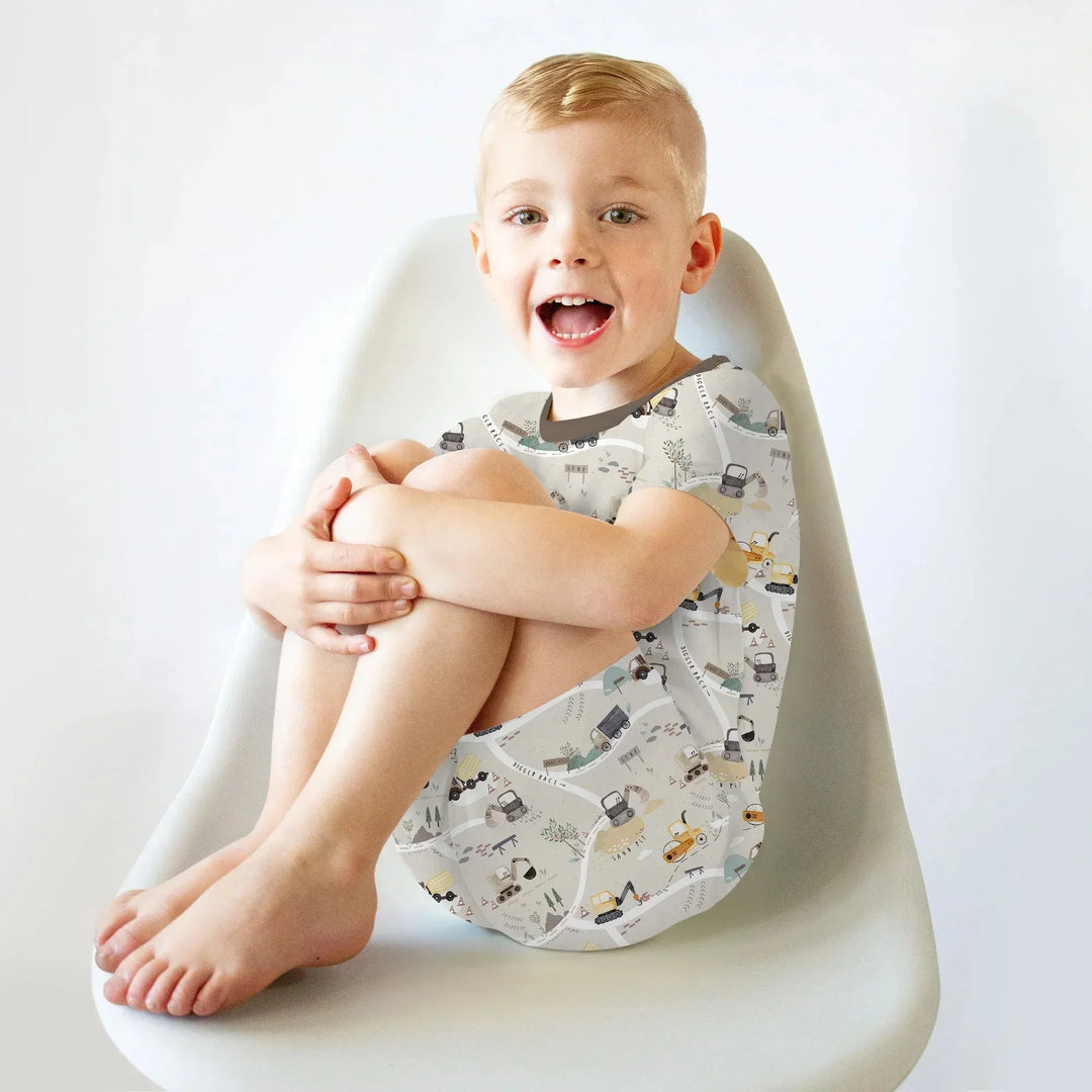 Diggers Route Map Two Piece Short Sleeve Shorts Pajama Set , Diggers Route Map Two Piece Short Sleeve Shorts Pajama Set - 12-18M