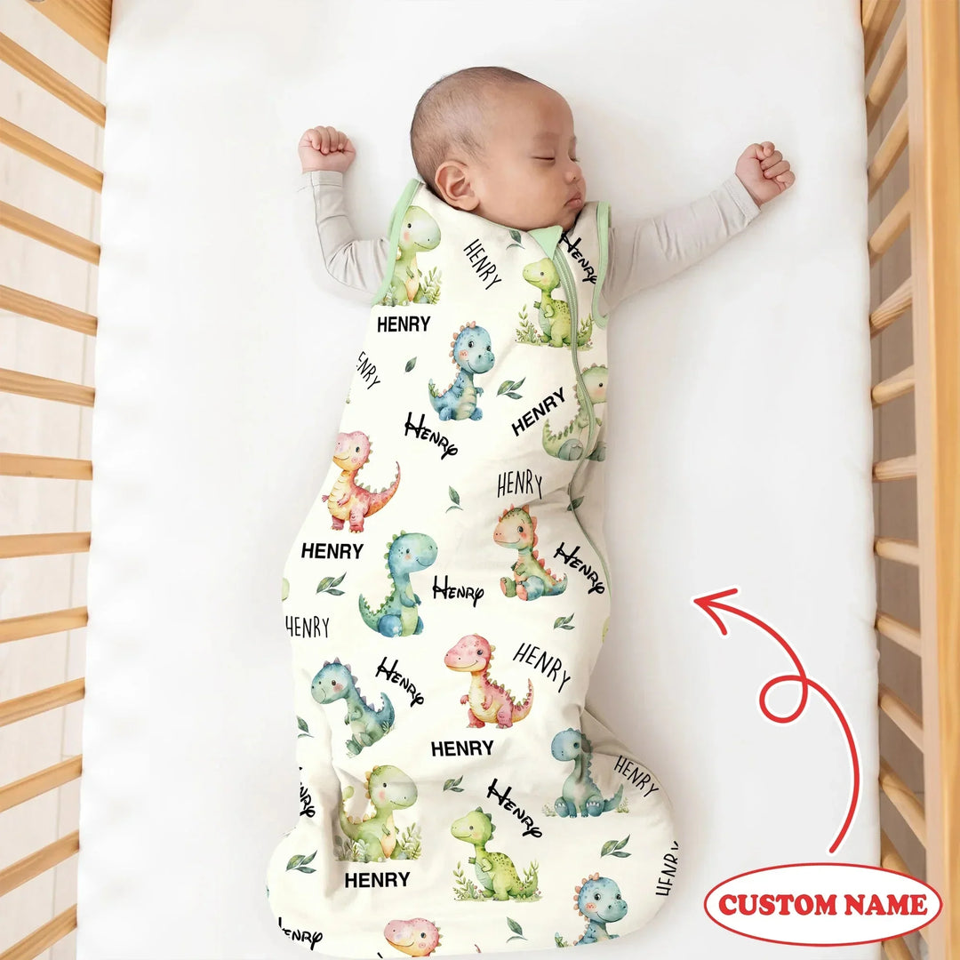 Dinosaur Custom Name Sleep Bag 1.0 TOG , Dinosaur Custom Name Sleep Bag 1.0 TOG - XS