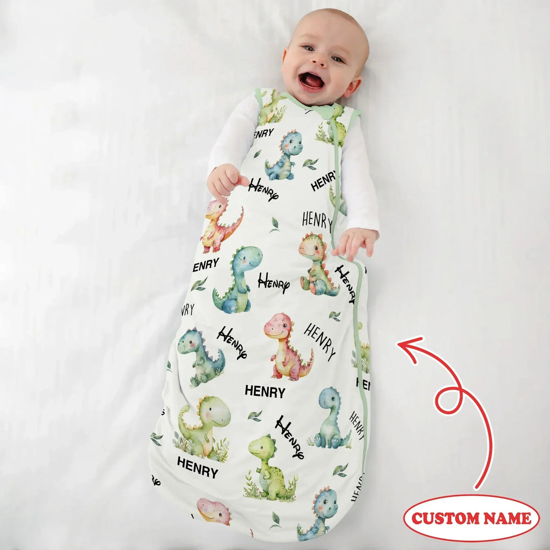 Dinosaur Custom Name Sleep Bag 1.0 TOG , Dinosaur Custom Name Sleep Bag 1.0 TOG - XS