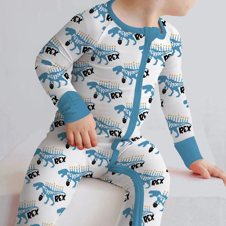 Dinosaur Hanukkah Boy Convertible Zippy , Dinosaur Hanukkah Boy Convertible Zippy - 0-3M