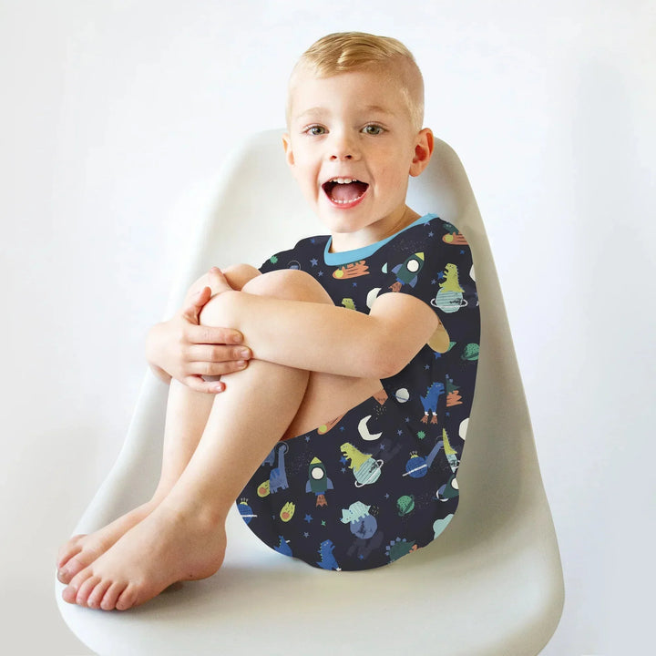Dinosaurs Astronauts Short Sleeve Shorts Pajama Set , Dinosaurs Astronauts Short Sleeve Shorts Pajama Set - 12-18M