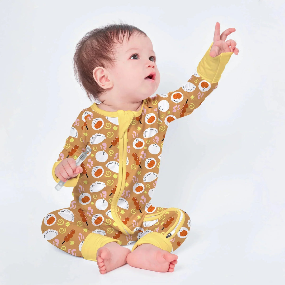 Dumpling Convertible Zippered Romper , Dumpling Convertible Zippered Romper - Newborn