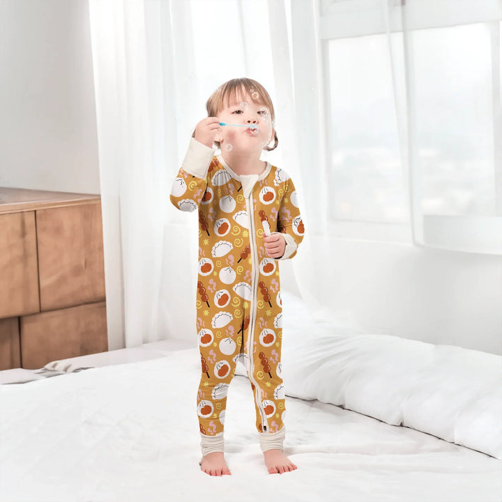 Dumpling Convertible Zippered Romper , Dumpling Convertible Zippered Romper - Newborn