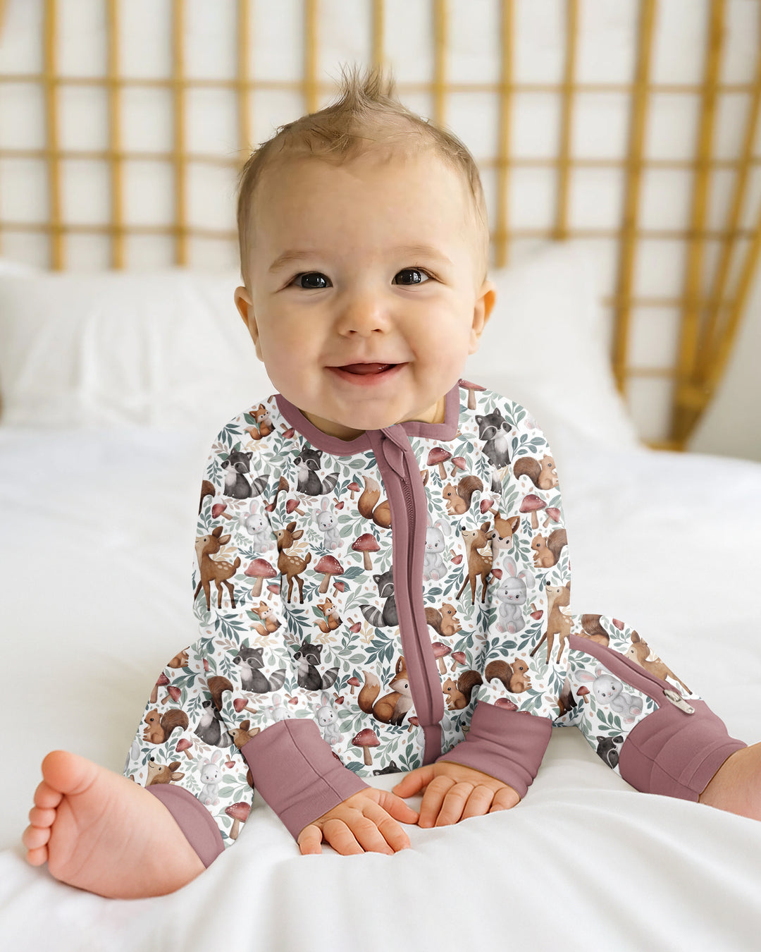 Whimsical Woodland Friends Bamboo Convertible Zippy