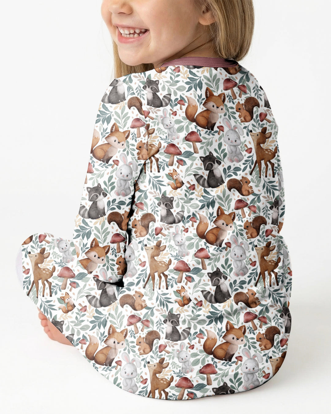 Whimsical Woodland Friends Bamboo Two Piece Long Sleeve Pajama Set